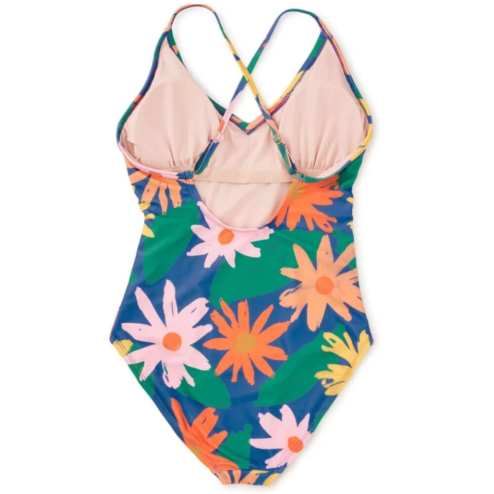 Tea Collection Women's One Piece Floral Swimsuit, Large (D2)
